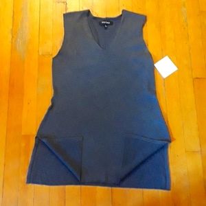 🎈NWT | ELLEN TRACEY Grey Ribbed Long Tunic -L 🎈